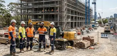 Construction site mid-build with active works