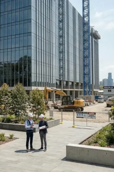 Construction site nearing completion